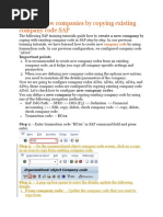 Create New Company Code by Copying Existing Company Code PDF | PDF ...