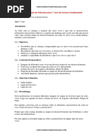 Plano de Aula de Ciencias para 1° Ano Do Ensino Fundamental