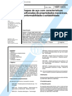 NBR 6655 - Chapas de Aco Com Caracteristicas Melhoradas de Propriedades Mecanicas Conformabilidad