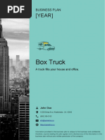 Box Truck Business Plan