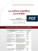 CSIC 2018 Cultura Cientifica en El CSIC