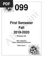 First Semester Fall 2019-2020: Empower (B)