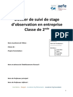 Dossier de Suivi Stage 2nde 2022