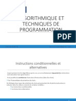 Algorithmique Et Techniques de Programmation (Instructions Conditionnelles Et Alternatives)