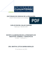 1.1escrito Elaboración de La Propuesta de Objetivos General y Específicos - Salas Carlos