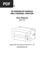 Sp-Rmdiiid/Sp-Rmdivd Mini Thermal Printer User Manual: Beijing Spirit Technology Development Co., LTD