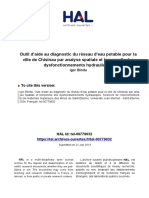 Outil D'aide Au Diagnostic Du Réseau D'eau Potable Pour La Ville de Chisinau Par Analyse Spatiale Et Temporelle Des Dysfonctionnements Hydrauliques