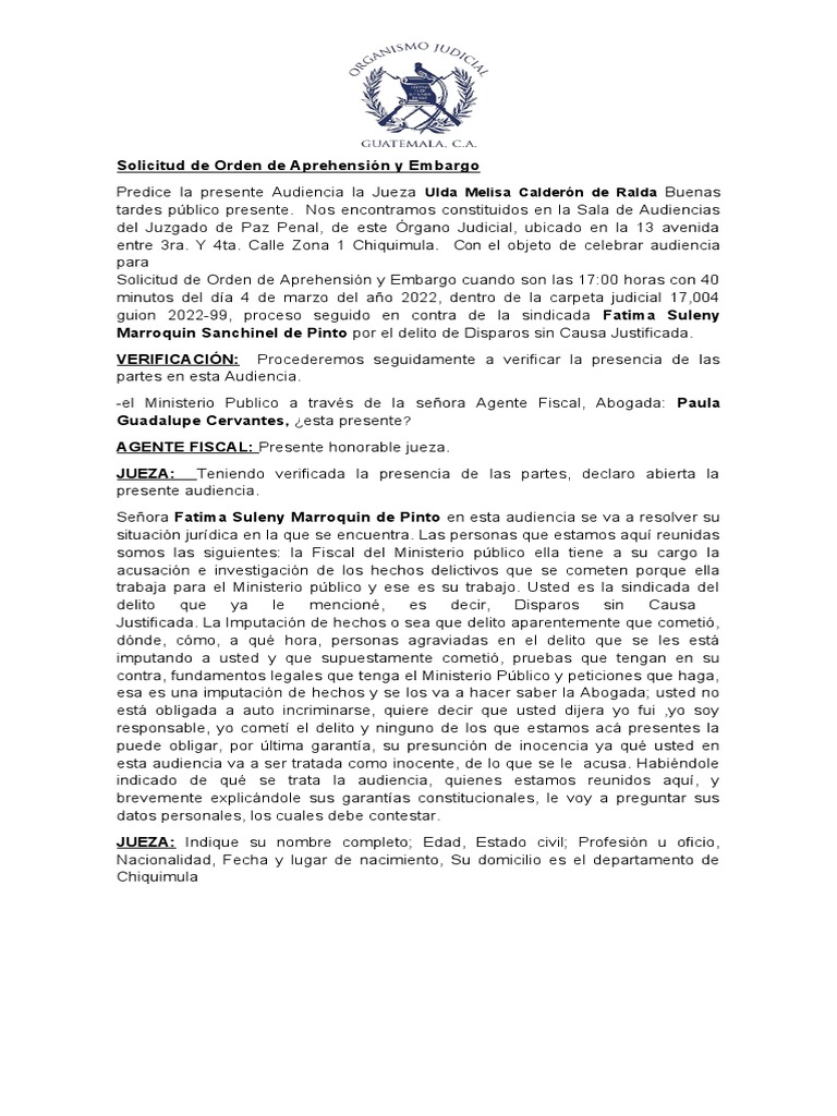 Orden de Aprehension | PDF | Prisión | Derecho penal