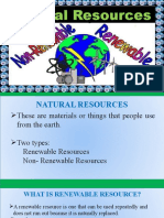 NATURAL RESOURCES (Renewable and Non-Renewable)