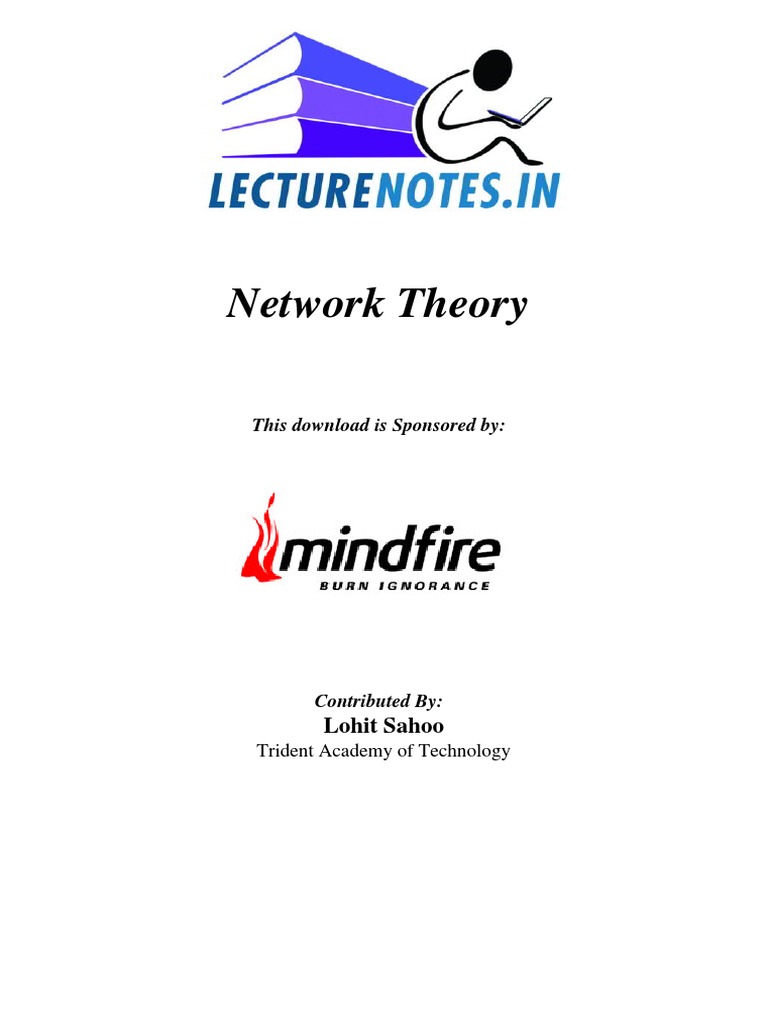 Network Theory by Lohit Sahoo PDF Download Computer Engineering