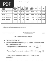 PMD 913 - Module 3-A3 Cost Variance Analysis Example