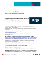 Comparison of Severity of Exposure in ASTM E 119 and ISO 834 Fire Resistance Tests