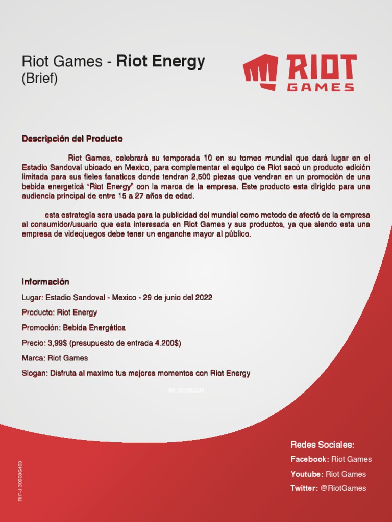 Riot Energy: Edición Limitada para Fans | PDF