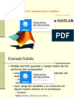 Programación MATLAB: Laboratorio de Computación Científica