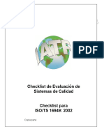 Checklist de Evaluacion de Sistemas de C