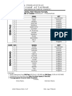 Jadwal Pos Amal Masjid at Taubah