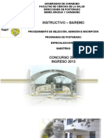 Proceso de ingreso a postgrados UC 2012-2013