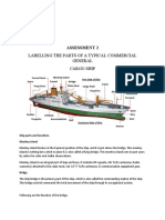 Labelling The Parts of A Typical Commercial General Cargo Ship