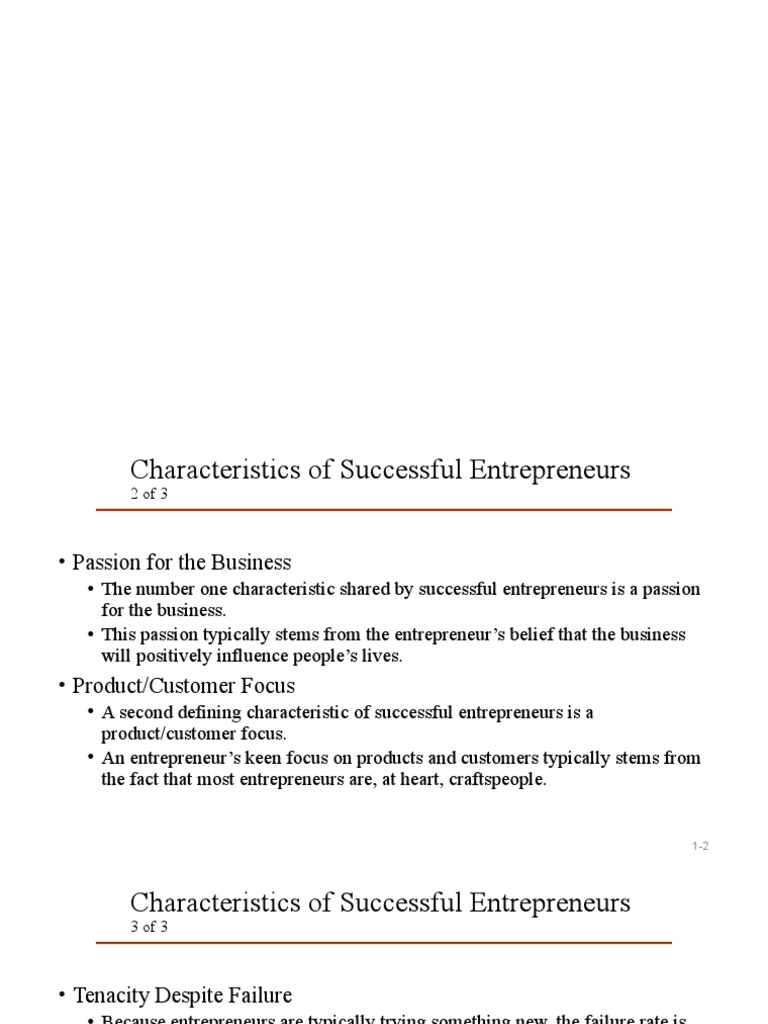Key Traits and Myths of Entrepreneurs | PDF | Entrepreneurship | Business