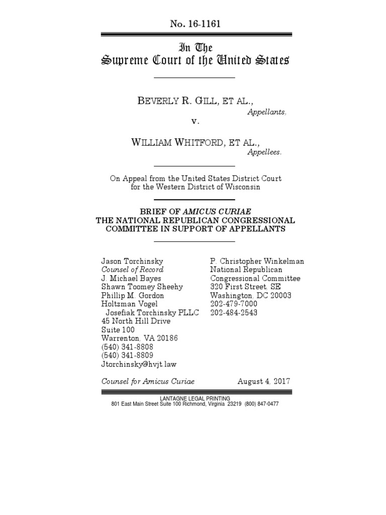 SCOTUS Amicus Brief PDF Gerrymandering Elections