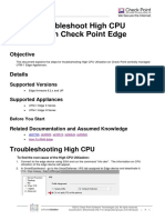 How To Troubleshoot High CPU Utilization On Check Point Edge Devices