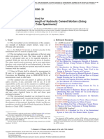 Compressive Strength of Hydraulic Cement Mortars (Using 2-In. or (50-mm) Cube Specimens)