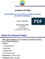 Seminar (IS-526) : Edge Intelligence: The Con Uence of Edge Computing and Artificial