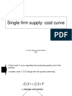 Single Firm Supply: Cost Curve: B. Cesi, Microeconomics Rome 2021