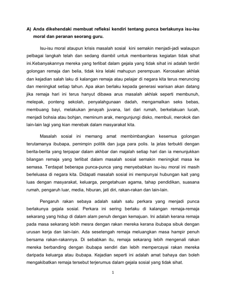 Tugasan Isu Isu Moral Pdf