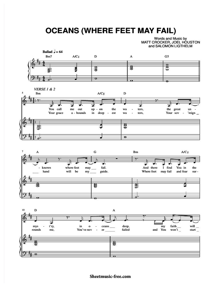 Oceans Sheet Music Hillsongpdf Compress | PDF