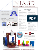 Key Features Specifications: Out-of-the-Box 3D Printing Experience For Engineers, Educators and Hobbyists