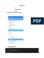 Ionic List: This Note Consists of The Followings: 1) Create A Common List 2) Create A List That Has Ion-Avatar