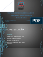 Faculdade de Ciençias Tecnologicas Metodo de Estudo: Universidade Tecnica de Moçambique