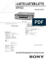 Manual de serviço para auto-rádio CD/FM Sony CDX-L457X