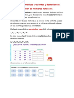 Miercoles 15 de Mayo Sucesiones Numéricas Crecientes y Decrecientes