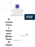 El Control Fiscal y Los Supuestos Generadores de Responsabilidad Social