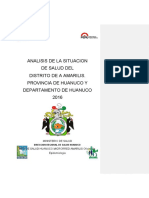 Análisis de situación de salud del distrito de Amarilis 2016