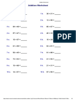 Addition Worksheet 1