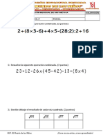 EVALUACIÓN MENSUAL ARITMÉTICA - 5TO