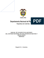 DNP - Sinergia - Evaluaciones - Manual de Usuario