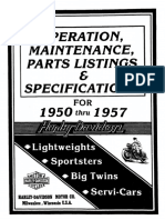 Operation, Maintenance, Parts Listings Specifications 1950 1957