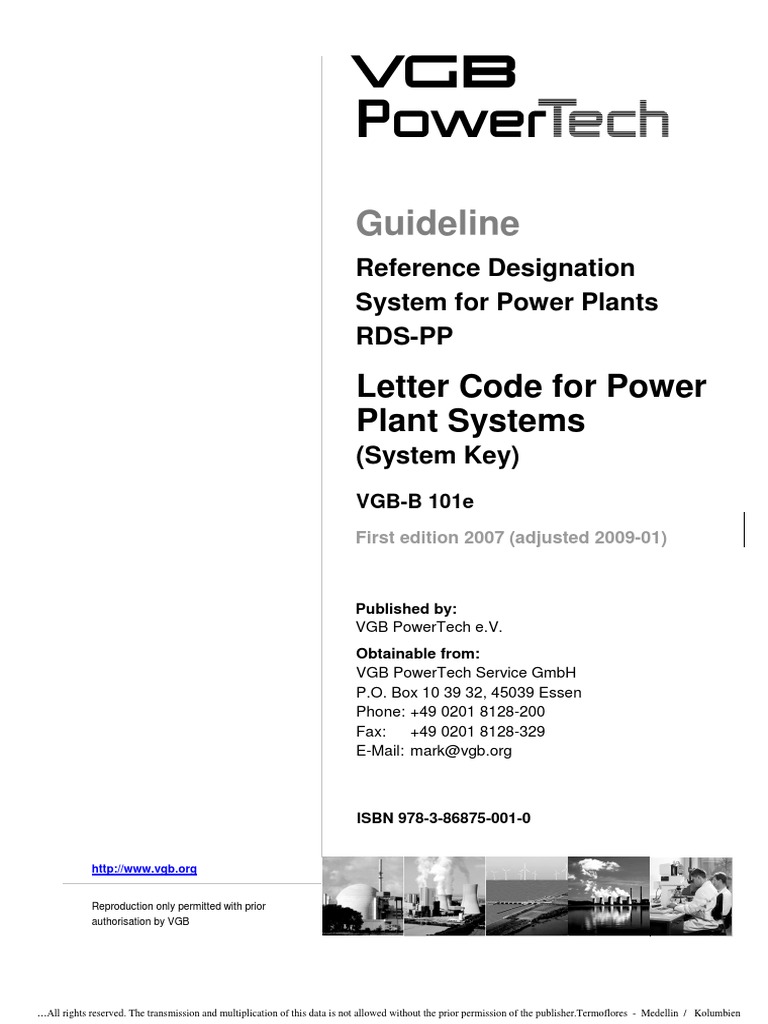 Guideline Letter Code For Power Plant Systems PDF Electric Power