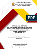 Puf Gerindra Atas Nota Penjelasan Pertanggungjawaban Pelaksanaan Apbd Sulteng 2021-07 Juni 2022