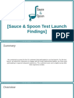 Sauce & Spoon Test Launch Findings