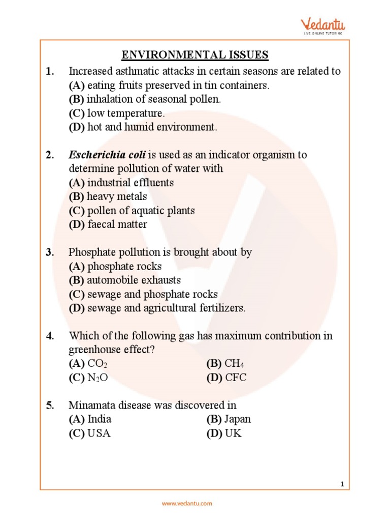 Environmental Issues and Questions | PDF | Soil | Fertilizer