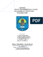 Artikel Permainan Tradisional Tentang Toleransi