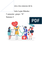 "Introducción A Las Ciencias de La Salud" Alumna: Perla Luján Méndez 5 Semestre Grupo: "B" Semana 4