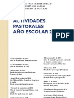 Calendario litúrgico Colegio San Vicente de Paúl 2018-2019