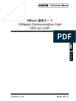 Canopen Communications Card "Opc-G1-Cop": / Instruction Manual