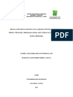 Regulación metacognitiva en resolución de conflictos niños ONDAS